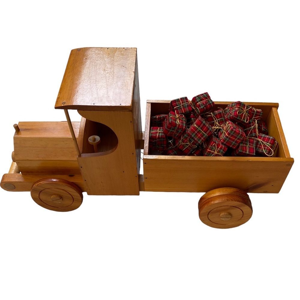 26” Handmade Vintage Wooden Toy Truck/ Dump Truck - Can Be Used As Home Decor